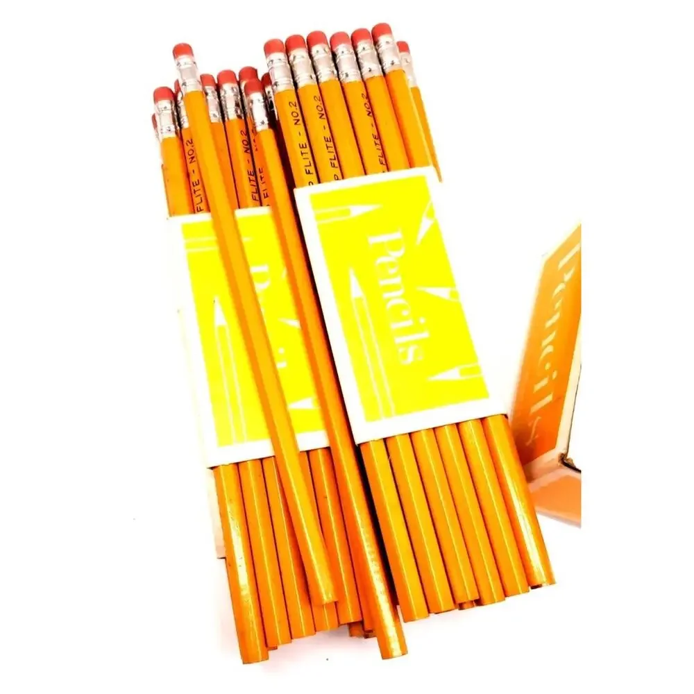 NOS No 2 Wood Pencils (62) 2500 F.D.R Original Box Vintage School Pencils